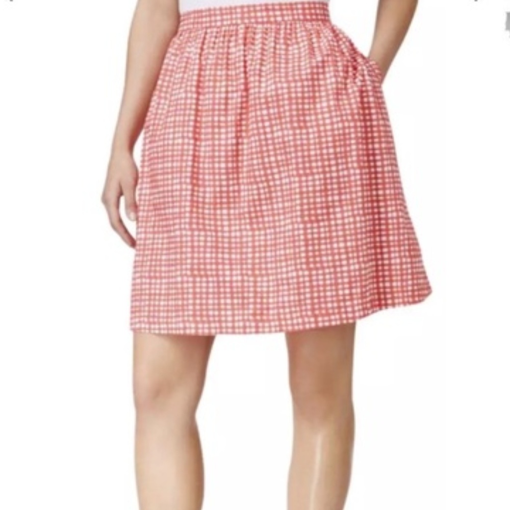 💃Price Drop💃Coral & White A-Line Skirt